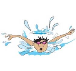 animation of someone swimming